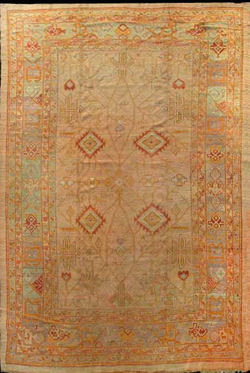 Antique Turkish Oushak RugCirca 1900, 9'x13'3", RN# 26103 circa 1920