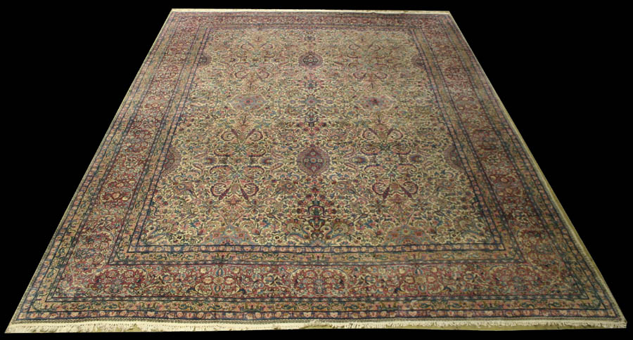 Antique Persian Kirman Lavar Rug10' x 13'6", Rug # kr6