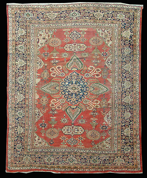 Antique Persian Sultanabad RugCirca 1880, 8'8"x11'1" , Rug # 26114