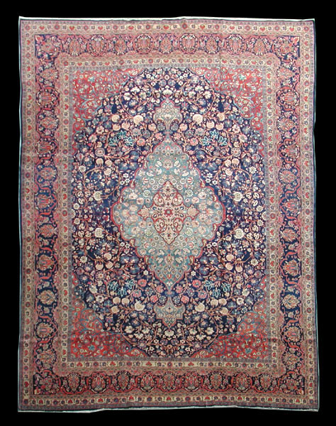 Antique Persian Kashan DabirCirca 1880, 9'12', Rug #ka26837