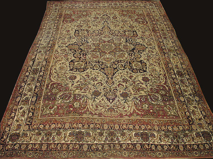 Antique Persian Kirmanshah RugCirca 1870, 9'8"x14'8", Rug #26206