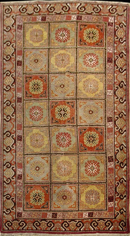 Antique Oriental Khotan Rug4'9" x 9'6" Rug #kh27065
