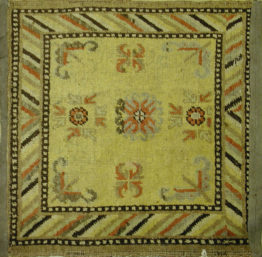 Antique Oriental Khotan RugCirca 1880 2'2" x 2'2" Rug #kh27074