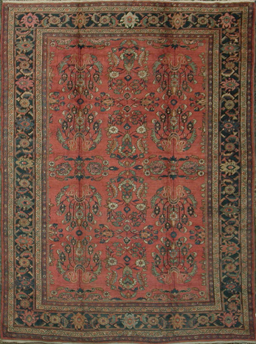 Antique Persian Mahal RugCirca 1920, 9'x12'6", Rug #26378