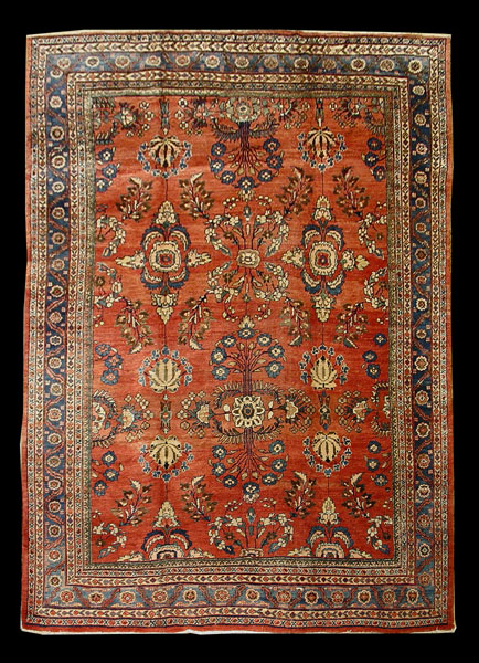 Antique Persian Mahal RugCirca 1930, 8'6"x11'8", RN#su26417