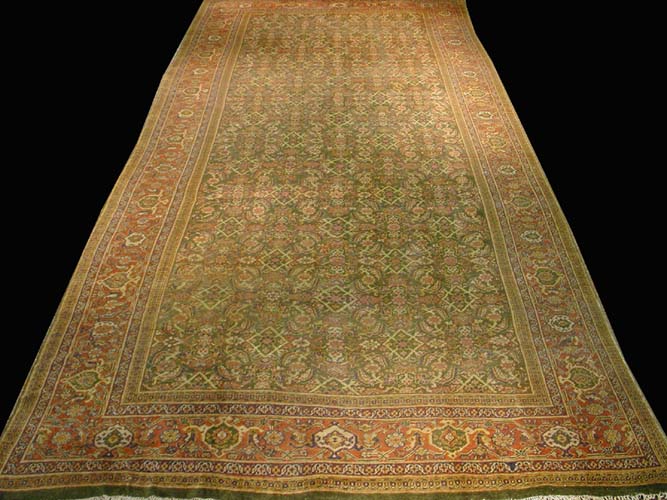 Antique Persian Sultanabad RugCirca 1870, 10' X 20' RN# 26477