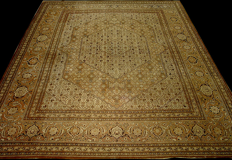 Antique Persian Tabriz RugCirca 1900, 11' x 14', RN#tb26947