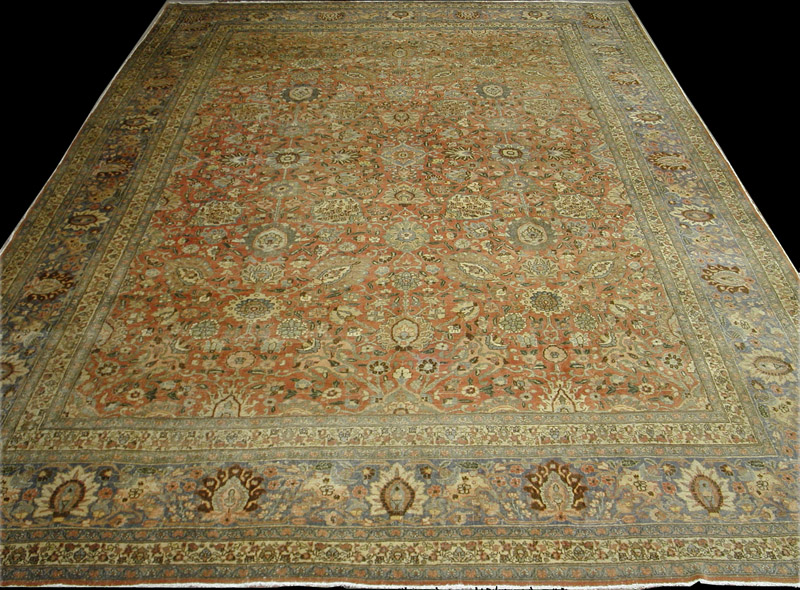 Antique Persian Tabriz Rug13' x 17'9", RN#tb28110