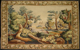Antique French Tapestry 6'10" x 7'4", Tapestry #Tp28048
