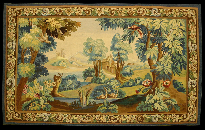 Antique French Tapestry Wall Hanging3'3" x 5'3", Tapestry #Tp28212