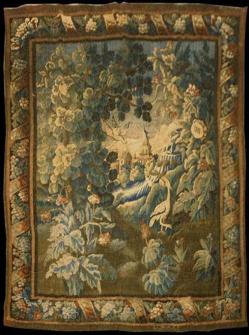 Antique Flemish Tapestry 17th Century, 6'7" x 9', Tapestry #Tp28219