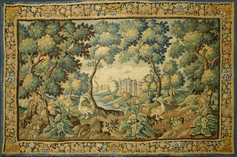 Antique French VerdureTapestry Wall Hanging17th Century, 8'10" x 13'9"', Tapestry # 26351