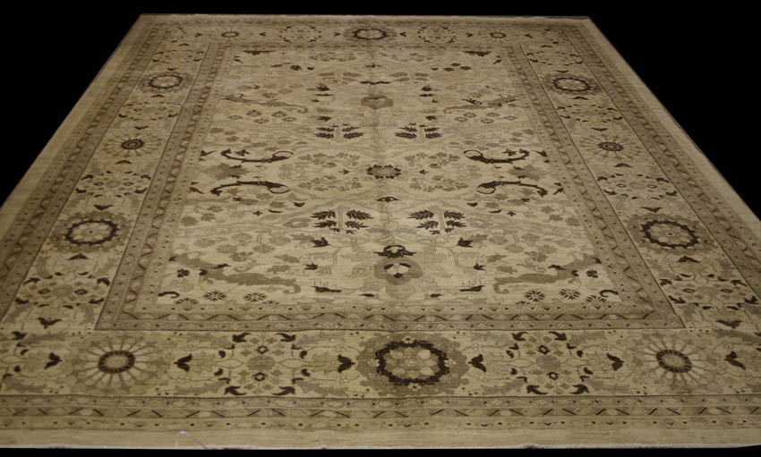 Antique look Agra RugWoven in Afghanistan, 9' x 11' RN#rp28142