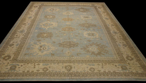 Antique look Oushak RugWoven in Afghanistan, 12'10" x 15'10" RN#rp28155
