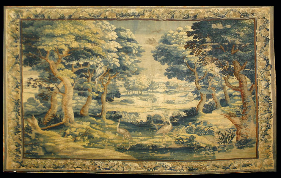 Antique Verdure Tapestry Wall Hanging17th Century, 10'2" x 12', Tapestry #Tpd3343