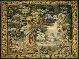 Reproduction of Antique Verdure Tapestry6'11" x 8'1" Tapestry #Tp26889