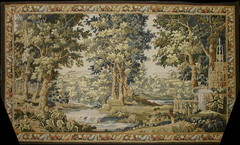 Reproduction of Antique Verdure Tapestry7'10" x 10'9" Tapestry #Tp26890