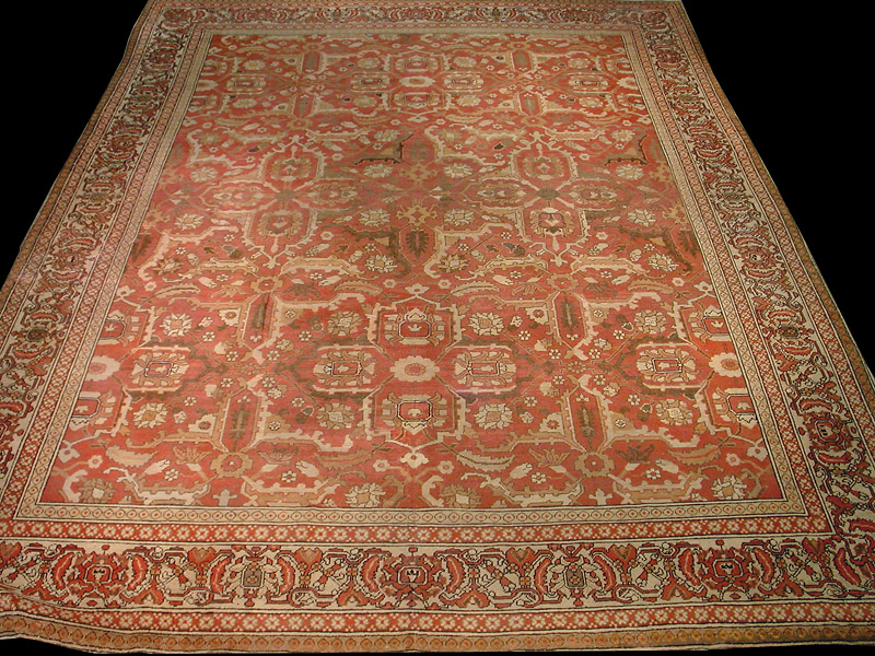 Antique Agra RugCirca 1870, 11'7" x 14'9", Rug # 26256