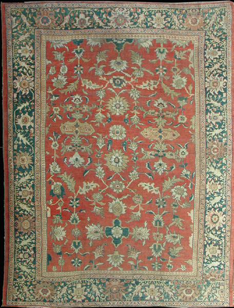 Antique Persian Sultanabad Rug Circa 187010'x12', Rug #26276