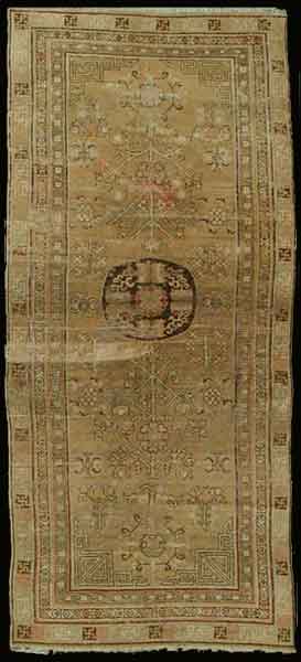Antique Oriental Khotan RugCirca 1850, Size 4'6'x10', Rug # 26150
