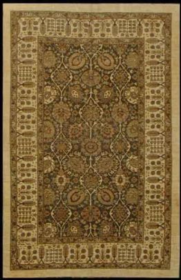 Contemporary Tabriz Design Rug with a Shahabas MotifWoven in Pakistan, 7'1"x10'4', Rug# 26163