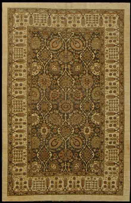 Contemporary Tabriz Design Rug with a Shahabas MotifWoven in Pakistan, 7'1"x10'4', Rug# 26163