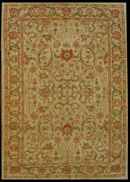 Contemporary Agra Design Rug with a Shahabas MotifWoven in Pakistan, 8'9"x13'5", Rug# 26166