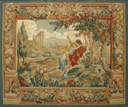 Reproduction of Antique French Tapestry6'1"x 7'3" Tapestry #Tp28066