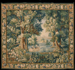 Reproduction of Antique French Tapestry3'6"x 4'5" Tapestry #Tp28068