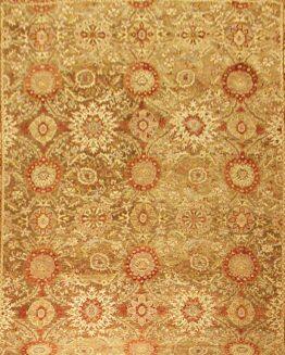 Handmade reproduction rug with Sultanabad floral design