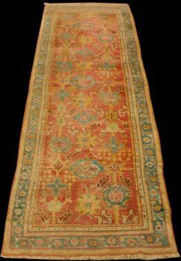 Antique Oushak Runner Rug<br>4' x 11', RN# ou28089 Circa 1900s
