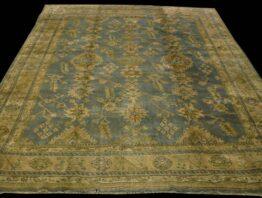 Antique Turkish Oushak Rug <br>9'2" x 11', RN# ou28102 circa 1920